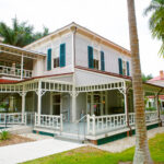 Fort Myers Florida, Thomas Edison and Henry Ford Winter Estates. Main Ford estate house museum. Florida, USA.